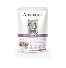 AmaNova Cat GF Pouch P12 Sterilised Fish & Turkey 85g