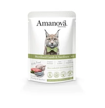 AmaNova Cat GF Pouch P13 Sterilised Lamb & Sardines 85g
