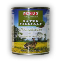 Amora Feinschmecker Hund Naturvielfalt Wildkaninchen,(vadnyúl hússal)  konzerv kutyáknak, 800 g
