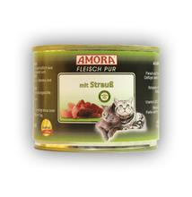 Amora Fleisch Pur Katze Strauss, konzerv macskáknak, 200 g strucc hússal