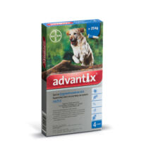 Advantix spot-on kutyáknak, 25 kg felett 4 x 4 ml kullancsok, bolhák és lepkeszúnyogok ellen