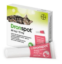 Dronspot féreghajtó spot-on közepes testű macskáknak 2,5-5kg 2x0,7ml