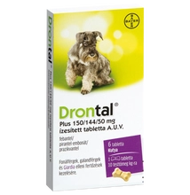 Drontal® Plus 150/144/50mg ízesített féreghajtó tabletta 6db