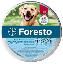 Foresto 70 cm nyakörv, 8 kg feletti testtömegű nagytestű kutyák részére, kullancsok és bolhák ellen