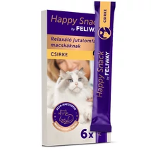 Happy Snack by FELIWAY, krémes, relaxáló jutalomfalat macskáknak, csirke 6 db