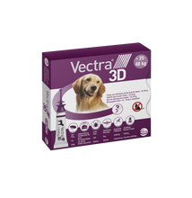 Vectra 3 D L-es (25-40 kg) rácsepegtethető oldat nagytestű kutyák részére,  3 pipetta