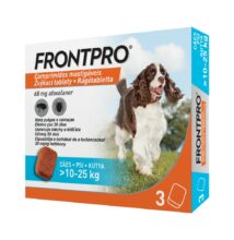 FRONTPRO  rágótabletta M-es méret (10-25 kg) 3x 68 mg bolhák és kullancsok ellen kutyák részére