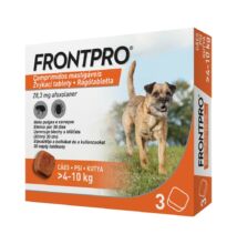 FRONTPRO  rágótabletta S méret (4-10 kg) 3x 28,3 mg bolhák és kullancsok ellen kutyák részére
