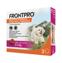FRONTPRO  rágótabletta XS méret (2-4 kg) 3x11,3 mg bolhák és kullancsok ellen kutyák részére
