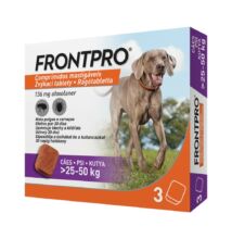 FRONTPRO rágótabletta  L-es méret (25-50 kg)  3x 136 mg.  bolhák és kullancsok ellen kutyák részére