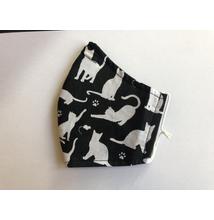 Maszk textil,  mintás, mosható ff cicás