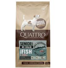 QUATTRO Dog Small Breed Senior fehérhúsú hal és krill 7kg