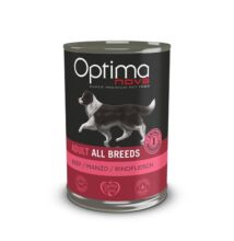 Visán Optimanova Dog Adult Beef & Rice (felnőtt, marha és rizs) konzerv, 400 g