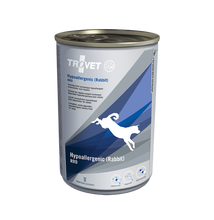 TROVET Hypoallergenic RABBIT&amp;RICE Diet/RRD kutyáknak 400 g konzerv