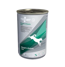 TROVET WEIGHT&amp;DIABETIC./WRD DOG konzerv táp kutyáknak, 400g