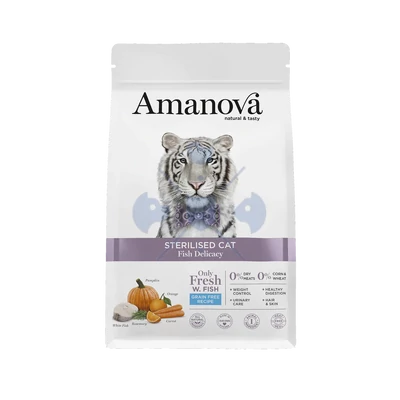 AmaNova Cat GF Sterilised White Fish Delicacy 1,5 kg