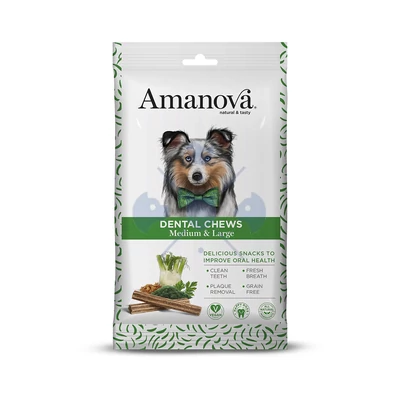 AmaNova Dog GF Snacks Dental Chews Small/Mini Vegan 110 g