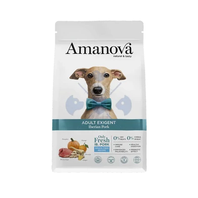 AmaNova Dog Adult Exigent All Breeds Iberian Pork&Pumpkin 10 kg