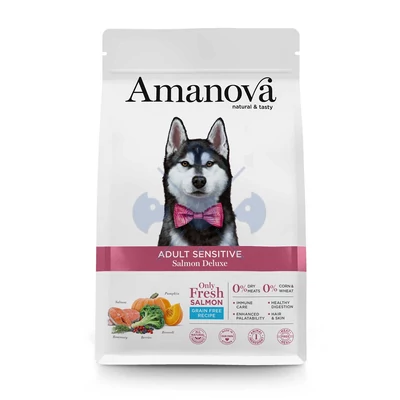 AmaNova Dog Adult Sensitive All Breeds Salmon Deluxe  2 kg