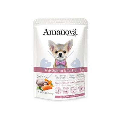 Amanova Dog GF Pouch Adult Tasty Salmon & Turkey P06 300 g