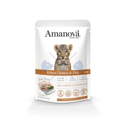 AmaNova Cat GF Pouch P09 Kitten Chicken & Fish 85g