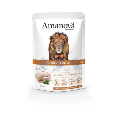 AmaNova Cat GF Pouch P10 Sterilised Chicken 85g