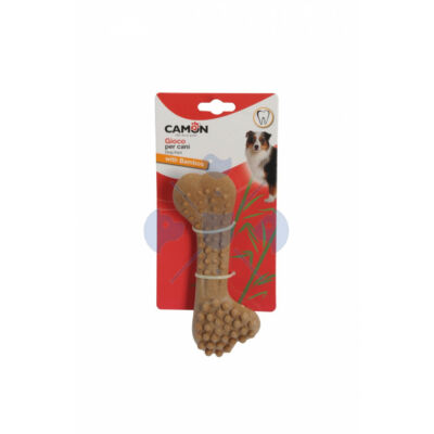 Bambuszos és PP anyagú csont formájú játék kutyák részére 17 cm