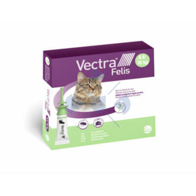 Vectra 3 D Spot-on  rácsepegtető oldat macskák részére, 1 doboz / 3 pipetta