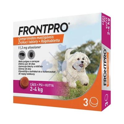 Frontpro rágótabletta kutyáknak 2-4kg 3x11,3mg - XS