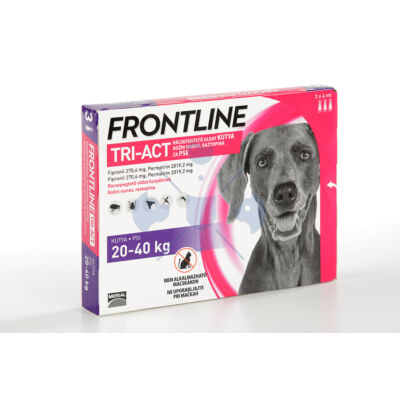 Frontline TRI-ACT spot -on oldat L-es 20-40 kg-os kutyák részére 3 x 4 ml