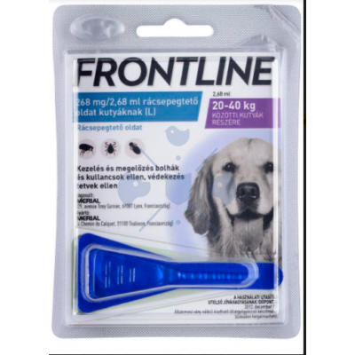 Frontline Spot-on kutyák részére  1 pipetta, 20-40  kg. L-es méret