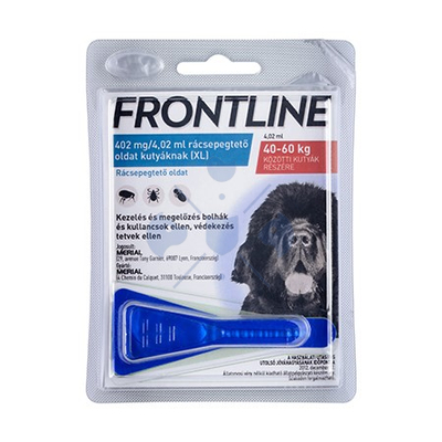 Frontline Spot-on kutyák részére 1 pipette,  40-60  kg. kutyák részére XL-es méret