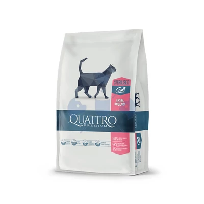 Quattro Cat Adult Sterilized csirke 1,5kg