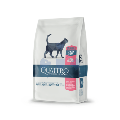 Quattro Cat  Adult Sterilized Extra Poultry 1,5 kg száraz táp felnőtt macskák részére
