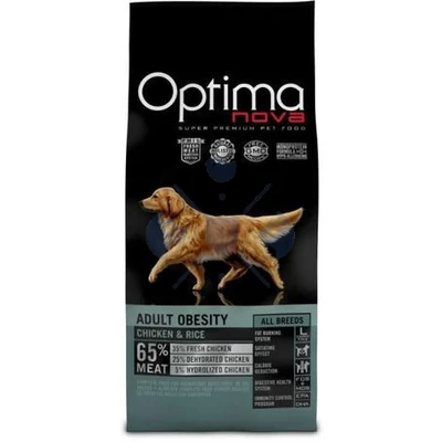 Visán Optimanova Dog Adult Obesity Chicken and Rice 12kg