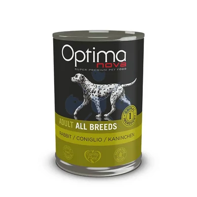 Visán Optimanova Dog Adult Rabbit and Potato konzerv 400g