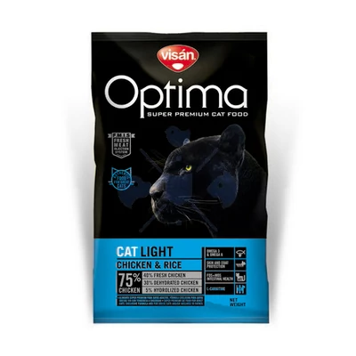 Visán Optimanova Cat Light Chicken and Rice 8kg