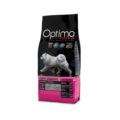 Visán Optimanova Dog Puppy Sensitive Salmon and Potato 12kg