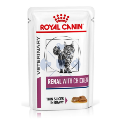 Royal Canin Renal Feline 85 g, 3 ízben - csirkés