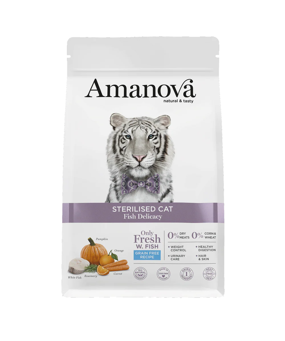 AmaNova Cat GF Sterilised White Fish Delicacy 1,5 kg