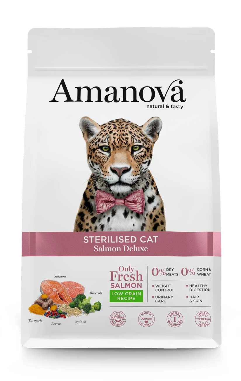AmaNova Cat LG Sterilised Salmon Deluxe 1,5 kg