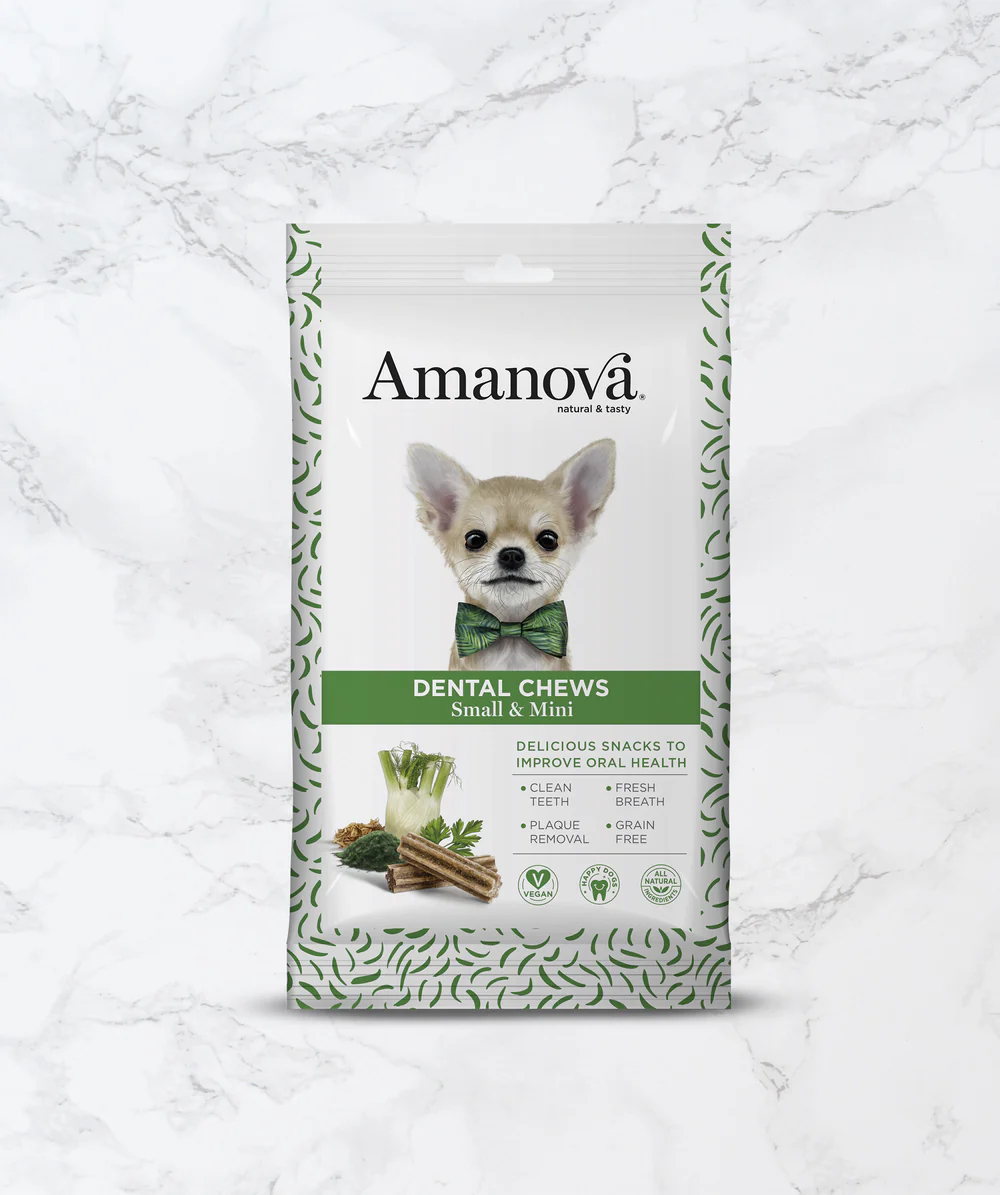AmaNova Dog GF Snacks Dental Chews Medium/Large Vegan 180 g
