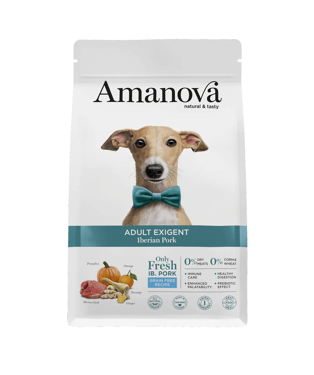 AmaNova Dog Adult Exigent All Breeds Iberian Pork&Pumpkin 10 kg