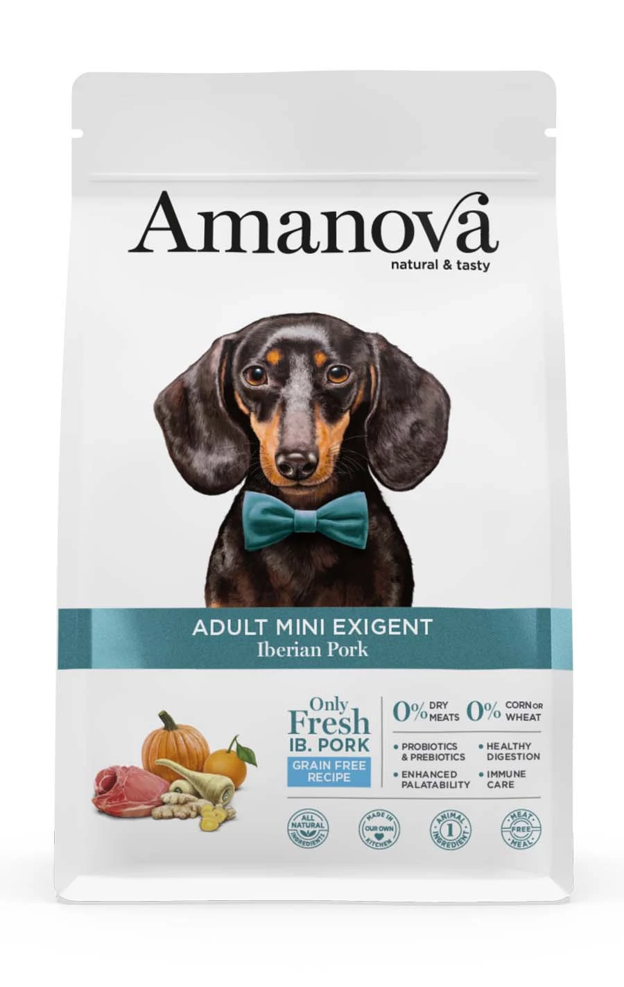 AmaNova Dog Mini Adult Exigent Iberian Pork & Pumpkin 7kg