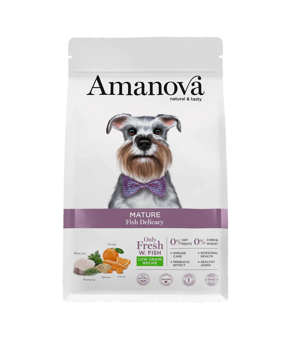 AmaNova Dog LG Adult Mature All Breeds White Fish Delicacy  2 kg