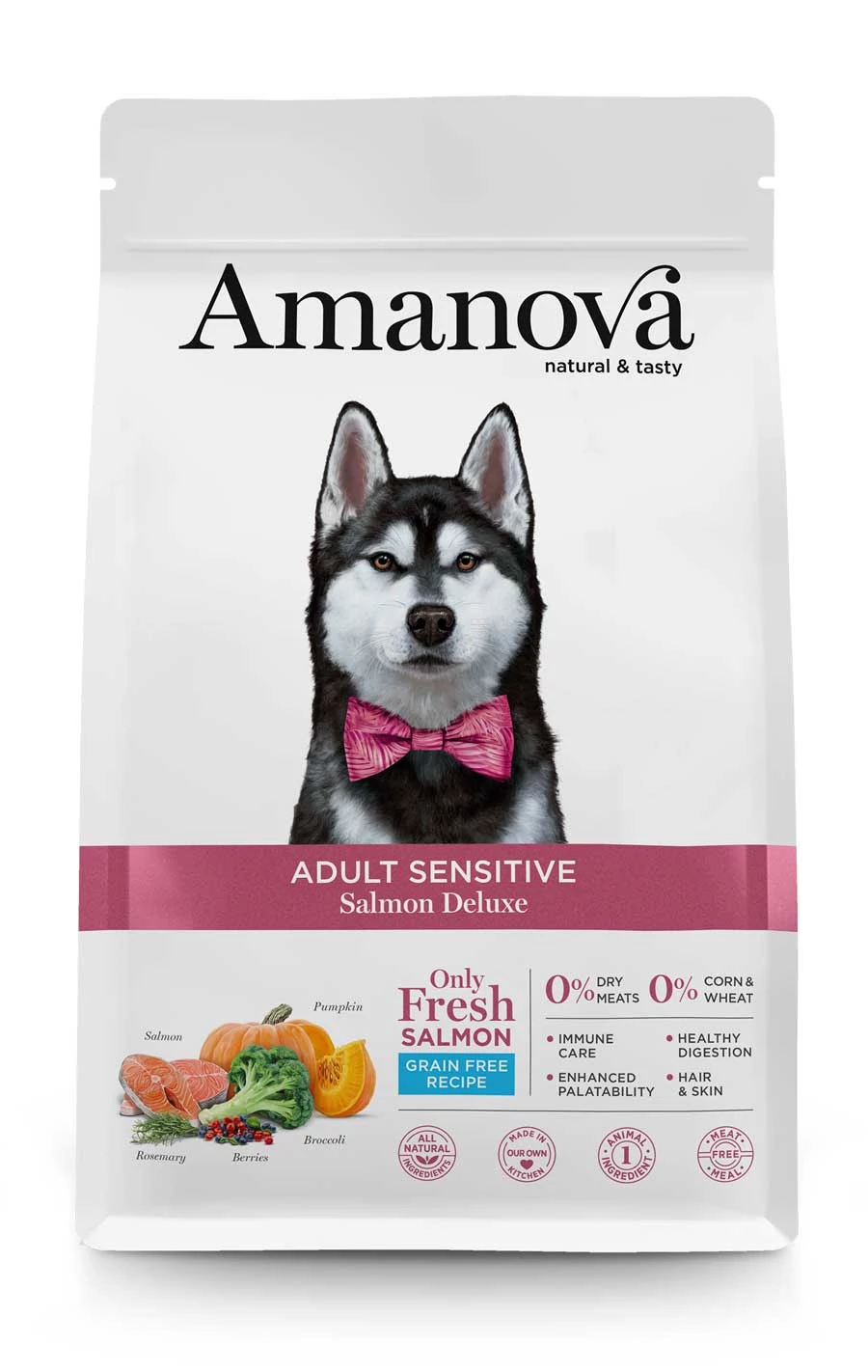 AmaNova Dog Adult Sensitive All Breeds Salmon Deluxe  2 kg