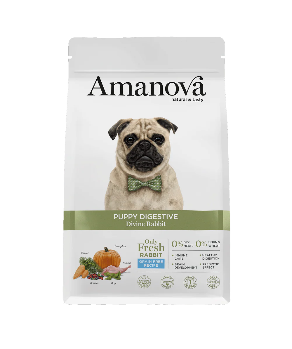 AmaNova Dog Puppy Digestive All Breeds Rabbit&Pumpkin 7 kg