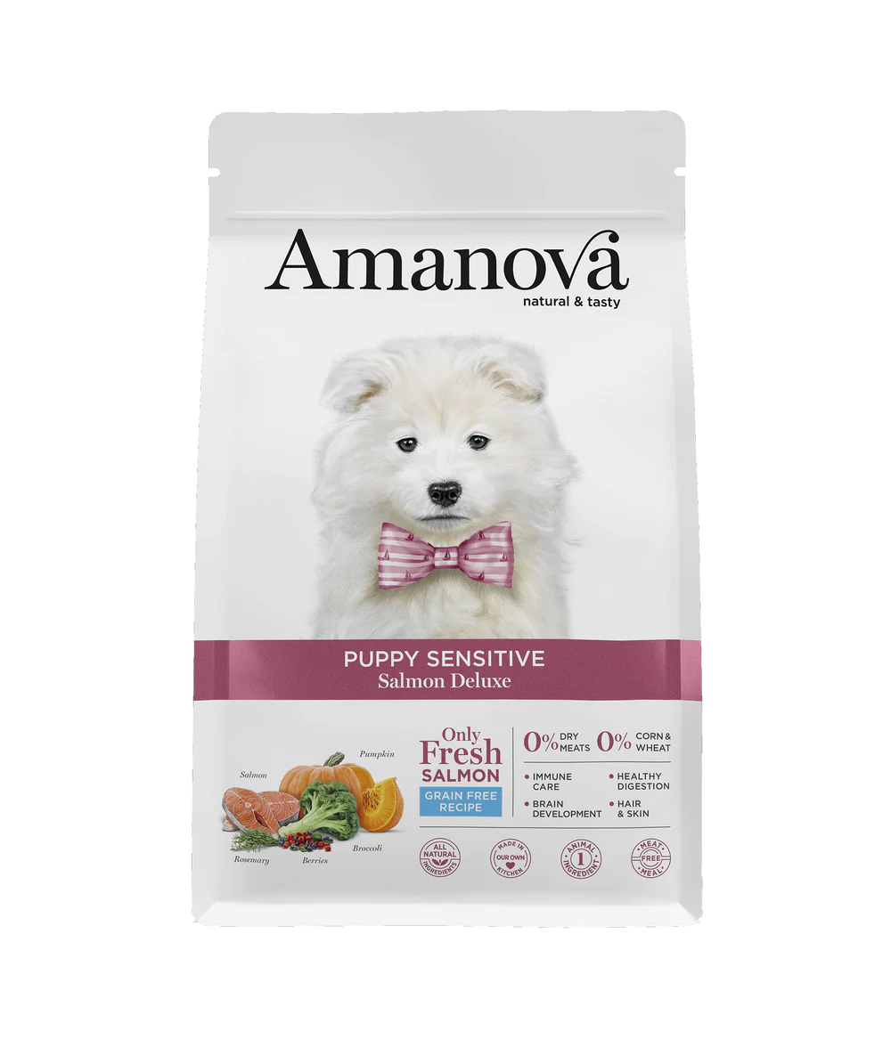 AmaNova Dog Puppy Sensitive All Breeds Salmon Deluxe 2 kg