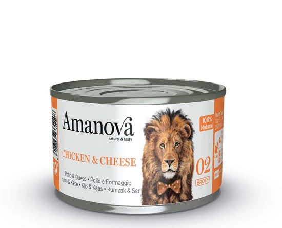 AmaNova Cat P02 Canned Chicken & Cheese Broth 70g