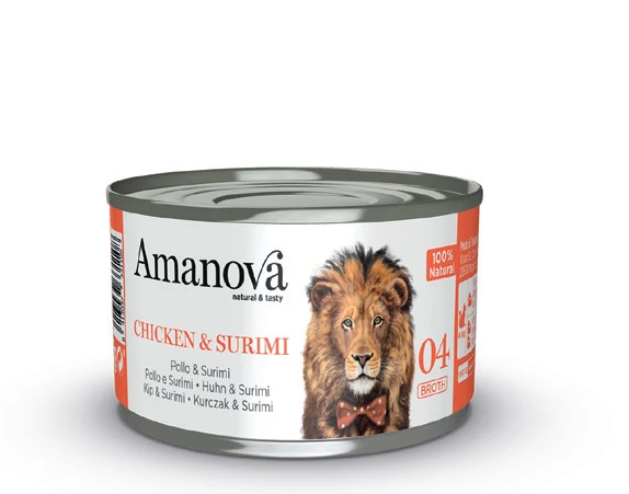 AmaNova Cat P04 Canned Chicken & Surimi Broth 70g
